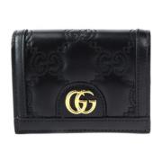 Pre-owned Leather wallets Gucci Vintage , Black , Dames