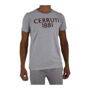 Logo Katoenen T-shirt - Grijs Cerruti 1881 , Gray , Heren