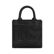 Zwarte Leren Tote Tas Dolce & Gabbana , Black , Dames