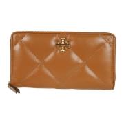 Diamant Quilt Rits Portemonnee Tory Burch , Brown , Dames