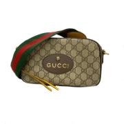 Pre-owned Canvas gucci-bags Gucci Vintage , Beige , Dames