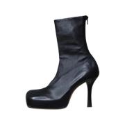 Pre-owned Leather boots Bottega Veneta Vintage , Black , Dames