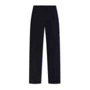 Nylon broek met bedrukt logo Balenciaga , Black , Heren