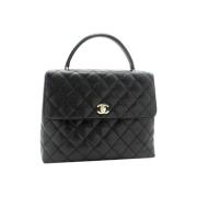 Pre-owned Leather chanel-bags Chanel Vintage , Black , Dames