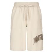 Beige Jersey Jogging Shorts Dolce & Gabbana , Beige , Heren