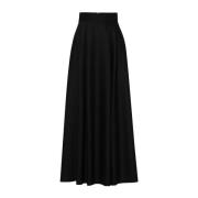 Maxi lengte geplooide katoenen rok IVY OAK , Black , Dames