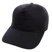 Pre-owned Canvas hats Prada Vintage , Black , Dames