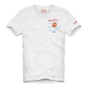 Geborduurd Aperol Spritz T-shirt 100% katoen MC2 Saint Barth , White ,...