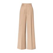 Wijde Plooiende Broek IVY OAK , Beige , Dames