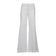 Wide Leg Raw After Jeans Frame , White , Dames