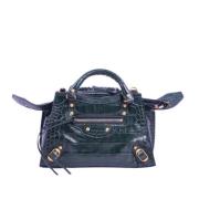 Pre-owned Leather handbags Balenciaga Vintage , Green , Dames