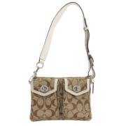 Pre-owned Fabric shoulder-bags Coach Pre-owned , Beige , Dames