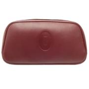 Pre-owned Leather pouches Cartier Vintage , Red , Dames