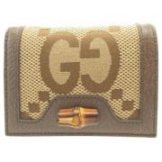 Pre-owned Canvas wallets Gucci Vintage , Brown , Dames