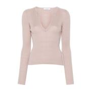 Poederroze Kasjmier-Zijde Trui Max Mara , Pink , Dames