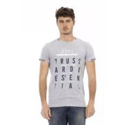 Elegant grijs T-shirt met korte mouwen Trussardi , Gray , Heren