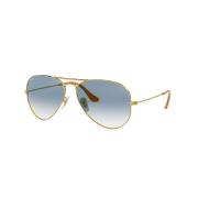 Klassieke Aviator Zonnebril Blauwe Lens Ray-Ban , Yellow , Unisex