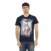 Stijlvol Blauw T-shirt met Korte Mouwen Trussardi , Blue , Heren