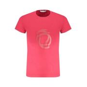 Print Logo Ronde Hals T-Shirt Trussardi , Pink , Dames