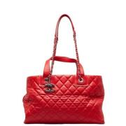 Pre-owned Leather shoulder-bags Chanel Vintage , Red , Dames