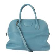 Pre-owned Fabric handbags Hermès Vintage , Blue , Dames
