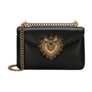 Nappa Plonge Leren Devotion Tas Dolce & Gabbana , Black , Dames