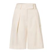 Wijde Plooiende Shorts in Katoen IVY OAK , White , Dames