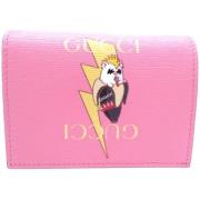 Pre-owned Leather wallets Gucci Vintage , Pink , Dames