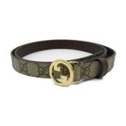 Pre-owned Leather belts Gucci Vintage , Black , Dames