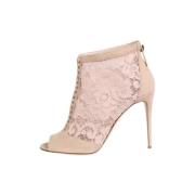 Pre-owned Suede heels Dolce & Gabbana Pre-owned , Pink , Dames