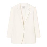 Ecovero Viscose Blend Boxy Blazer Aeron , Beige , Dames