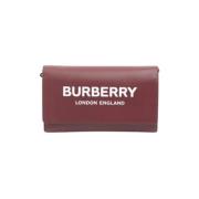 Pre-owned Leather wallets Burberry Vintage , Red , Dames