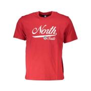 Print Logo Ronde Hals T-Shirt North Sails , Red , Heren