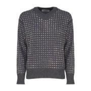 Rhinestone Embellished Grey Sweater Sportmax , Gray , Dames