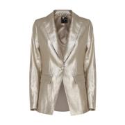 Gelamineerde Blazer met Peak Revers Guess , Gray , Dames