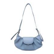 Blauwe vegan lederen crossbody tas THEMOIRè , Blue , Dames