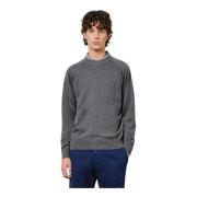 Kasjmier Jacquard Crewneck Sweater Massimo Alba , Gray , Heren