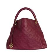 Pre-owned Leather handbags Louis Vuitton Vintage , Red , Dames