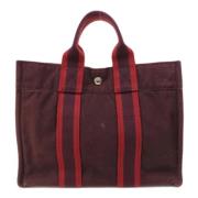 Pre-owned Fabric totes Hermès Vintage , Brown , Dames