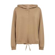 Comfortabele Modal Blend Hoodie met Knoopsluiting Soyaconcept , Brown ...