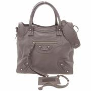 Pre-owned Leather handbags Balenciaga Vintage , Brown , Dames