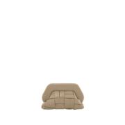 Geweven Tarwe Clutch Tas Vegan Stof THEMOIRè , Beige , Dames