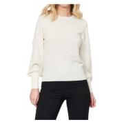 Witte Trui met Pofmouwen Armani Exchange , White , Dames