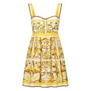 Gele Jurken Sweetheart Neckline Mouwloos Dolce & Gabbana , Yellow , Da...