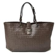 Pre-owned Leather totes Bottega Veneta Vintage , Brown , Dames