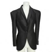 Pre-owned Wool outerwear Yves Saint Laurent Vintage , Black , Dames