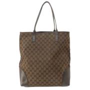 Pre-owned Canvas totes Gucci Vintage , Brown , Dames