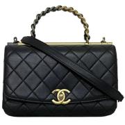 Pre-owned Fabric chanel-bags Chanel Vintage , Black , Dames