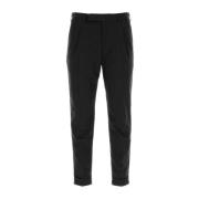 Zwarte stretch katoenen broek PT Torino , Black , Heren