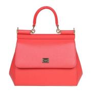 Koraal Dauphine Leren Handtas Dolce & Gabbana , Red , Dames